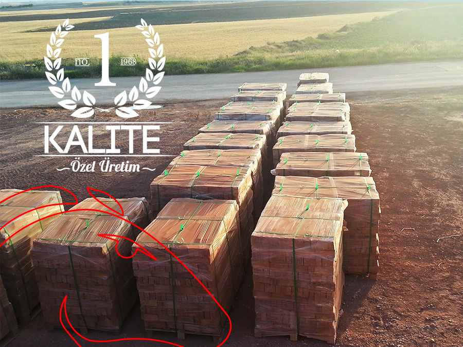 blok harman tuğla paletlenmiş