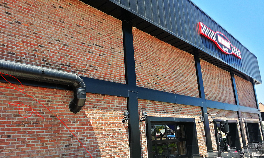 Harman Tuğla ile örülen dekokatif duvar